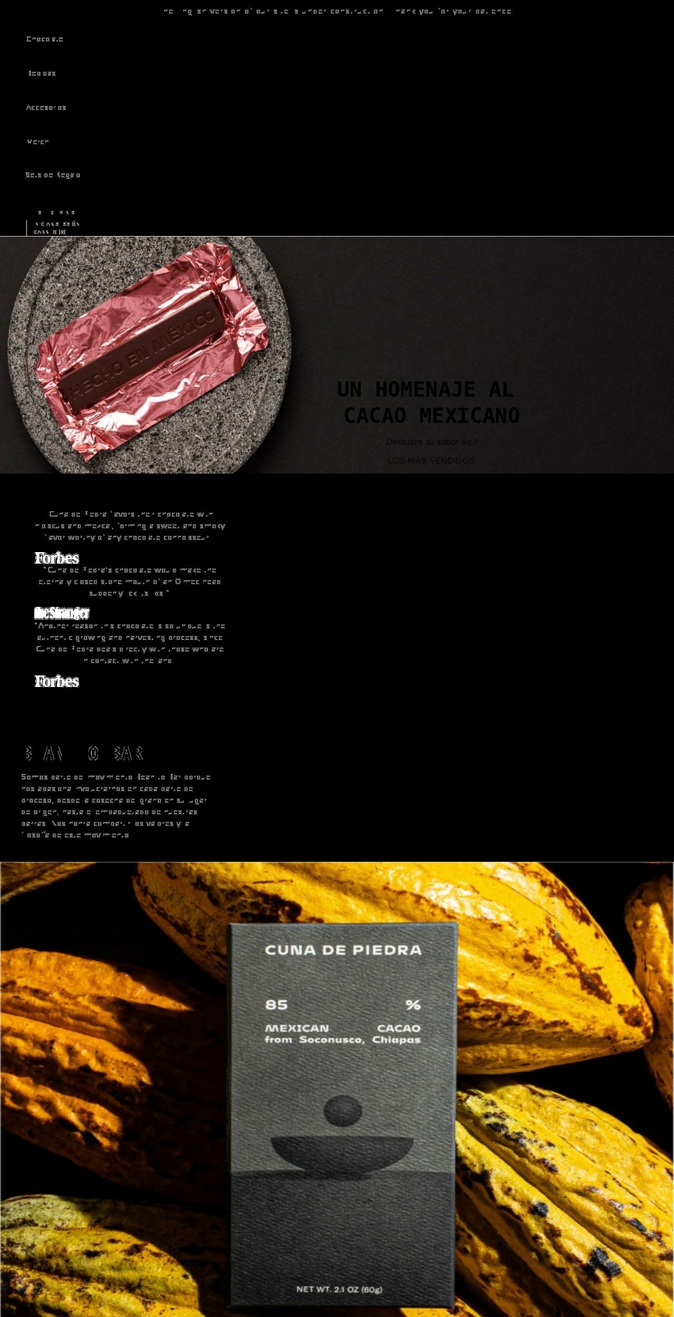 cunadepiedra.com shopify website screenshot