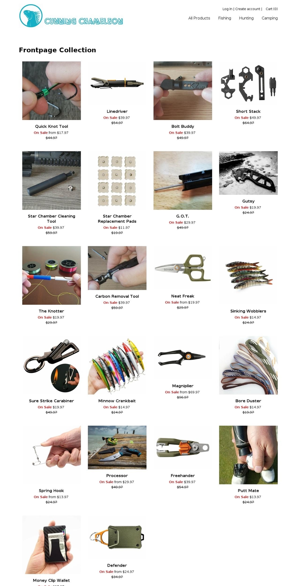 cunningchameleon.com — Shopify storefront screenshot
