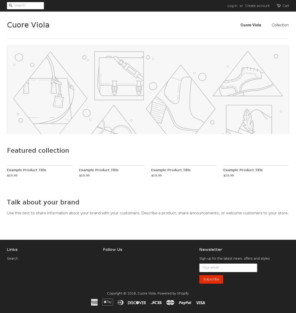 cuore-viola.com — Shopify storefront screenshot