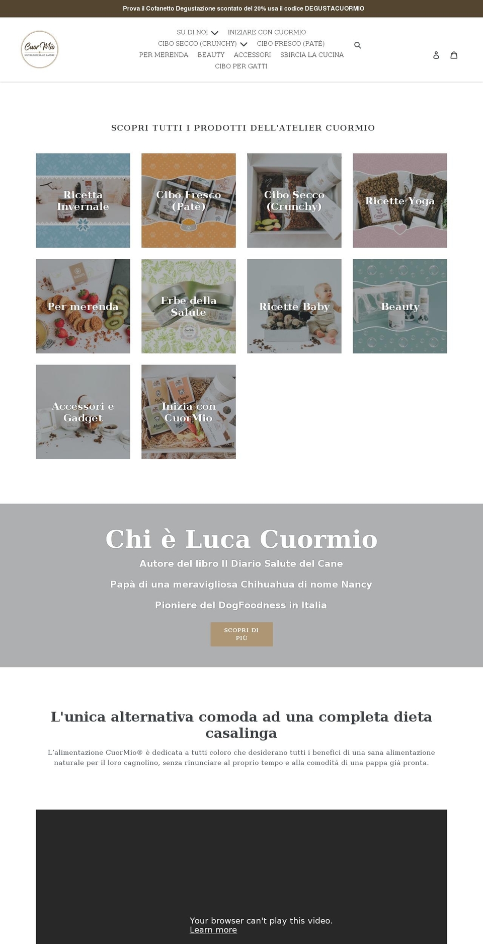 cuormio.com shopify website screenshot