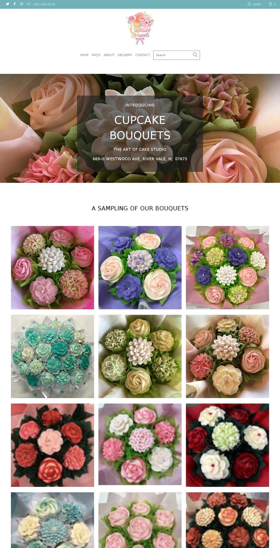 cupcakebouquets.com — Shopify storefront screenshot