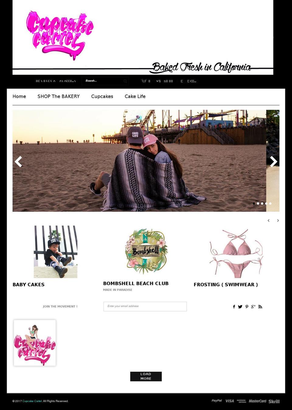 cupcakecartel.com shopify website screenshot