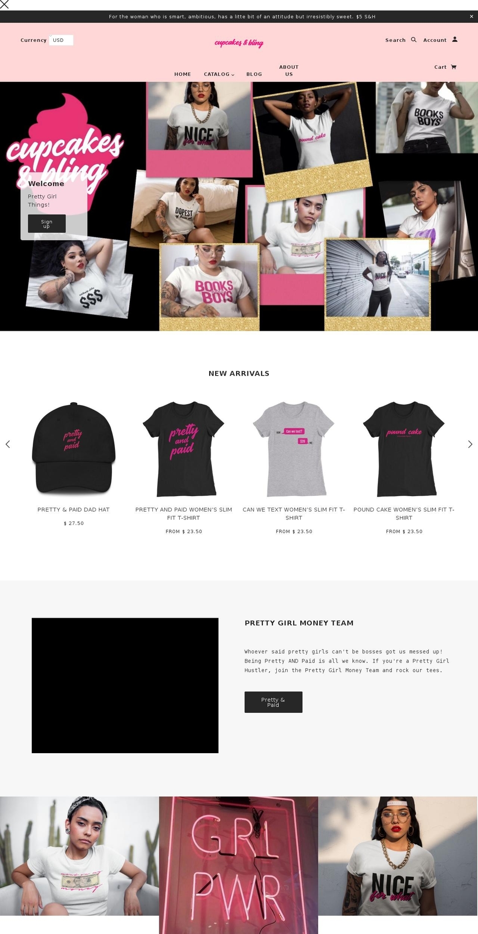 cupcakesnbling.com — Shopify storefront screenshot
