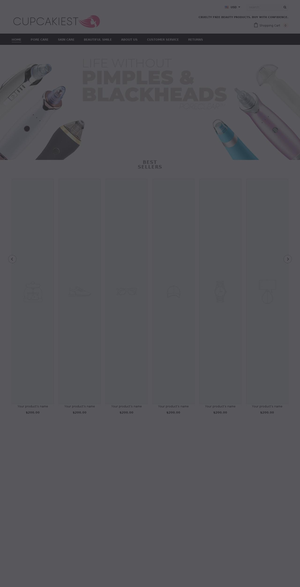 cupcakiest.net shopify website screenshot