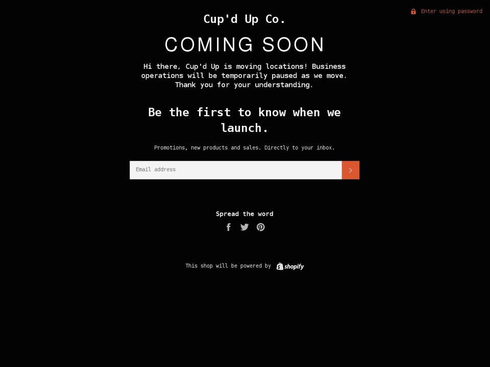 cupdupco.com shopify website screenshot