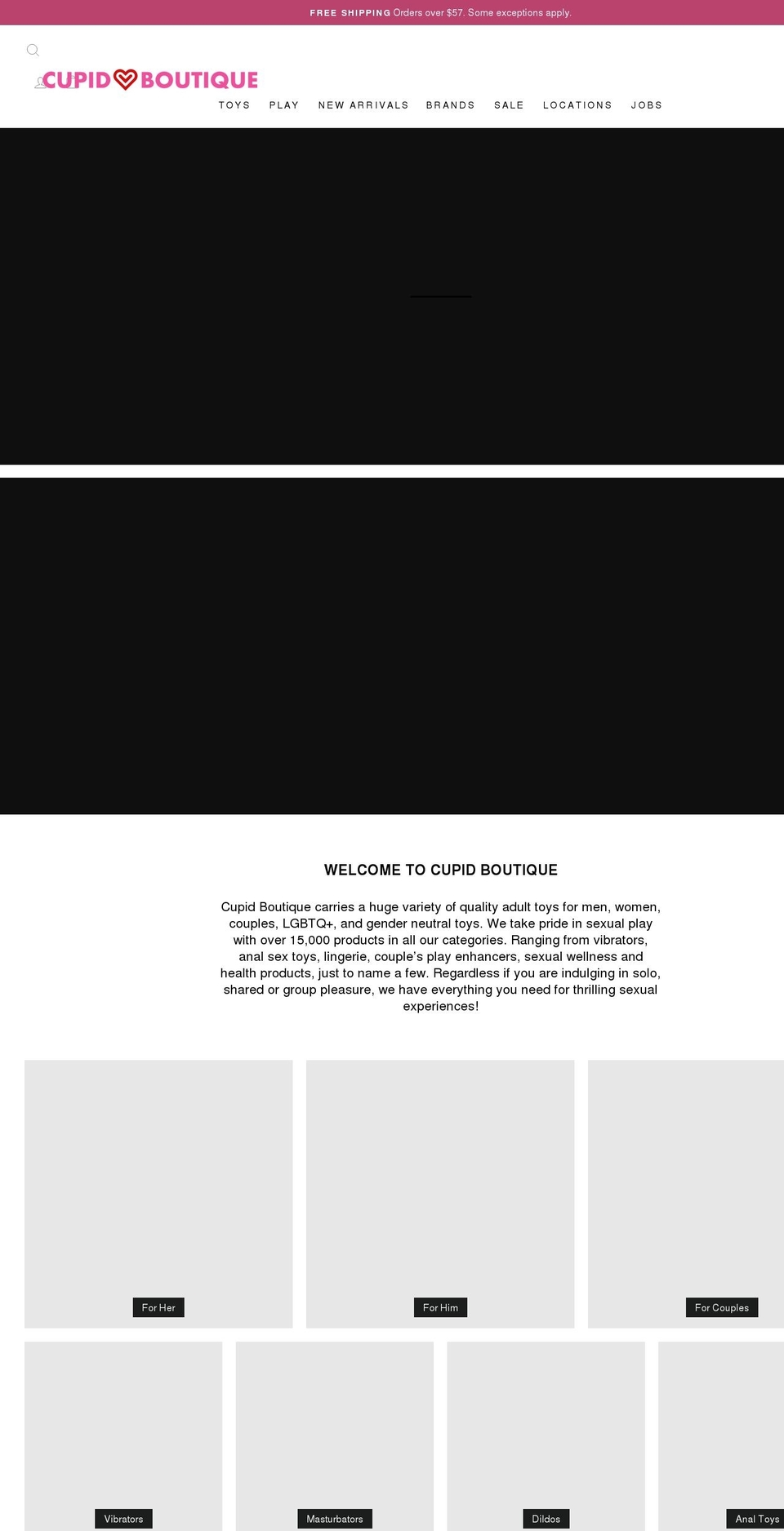 cupidboutique.com shopify website screenshot