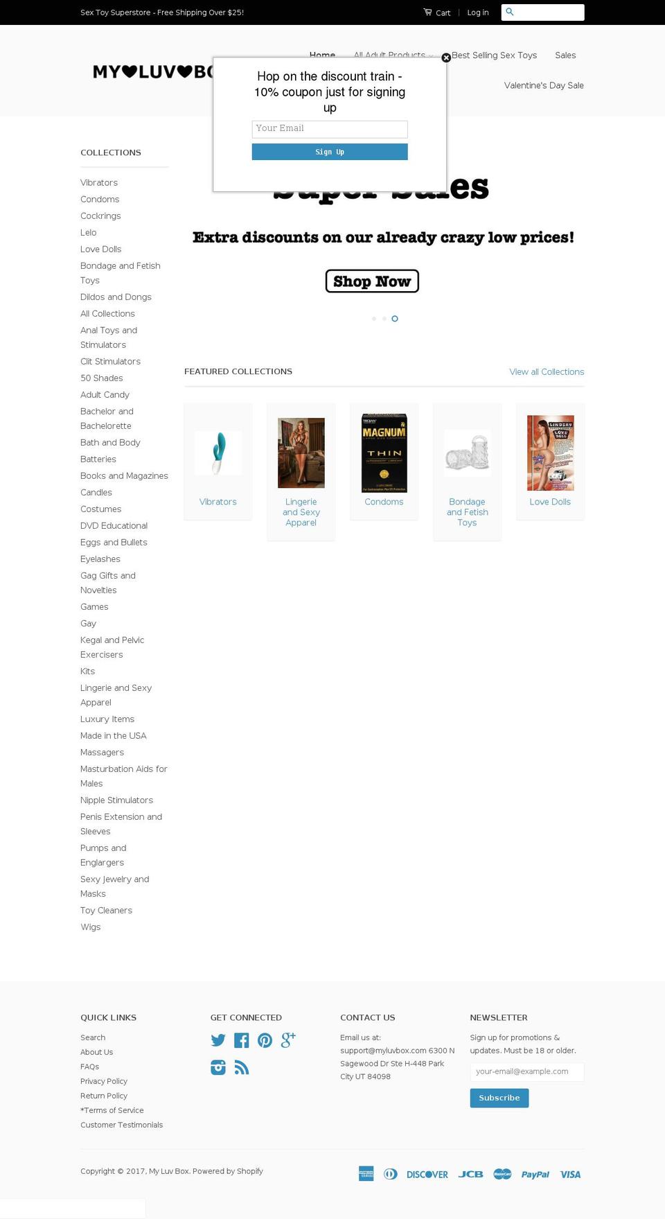cupidcarton.com shopify website screenshot