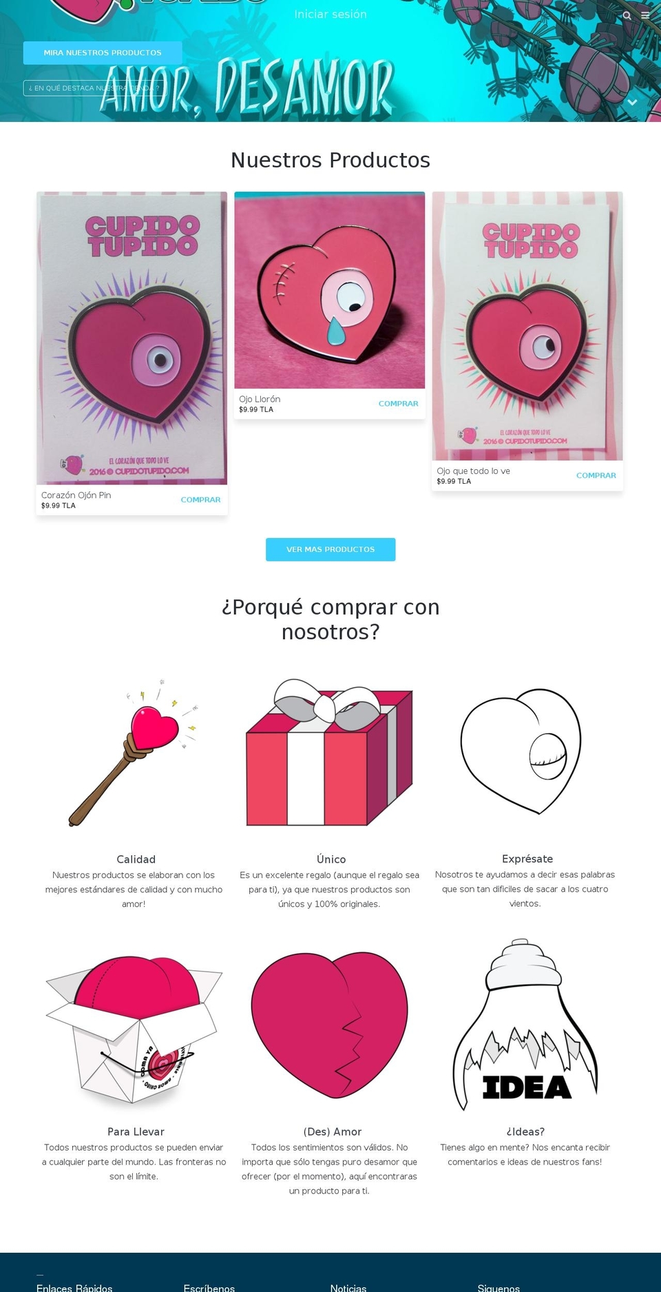cupidotupido.com shopify website screenshot