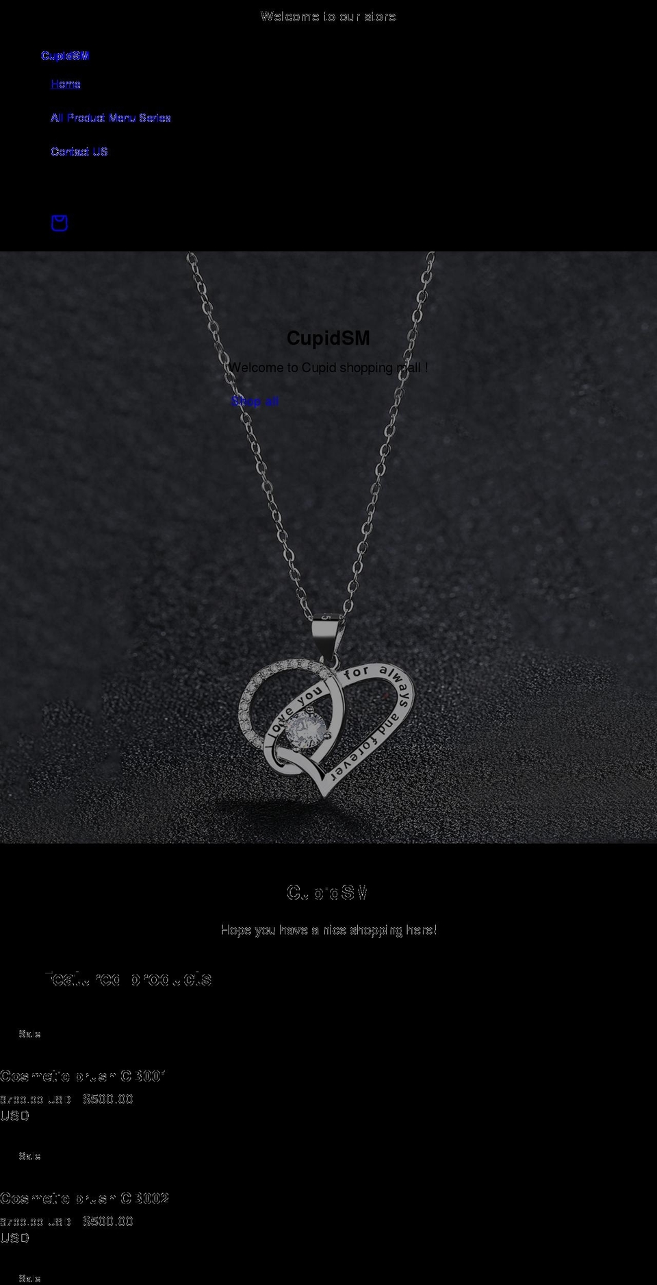 cupidsm.com shopify website screenshot