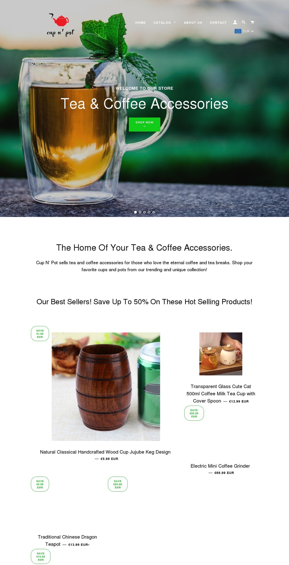 cupnpot.com — Shopify storefront screenshot