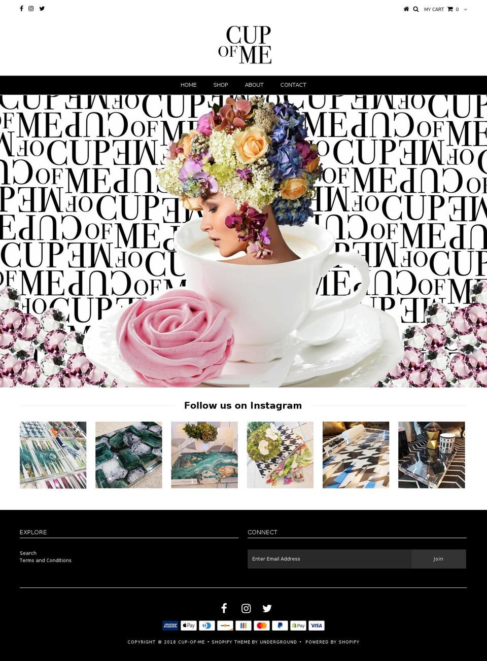 cupofme.com — Shopify storefront screenshot