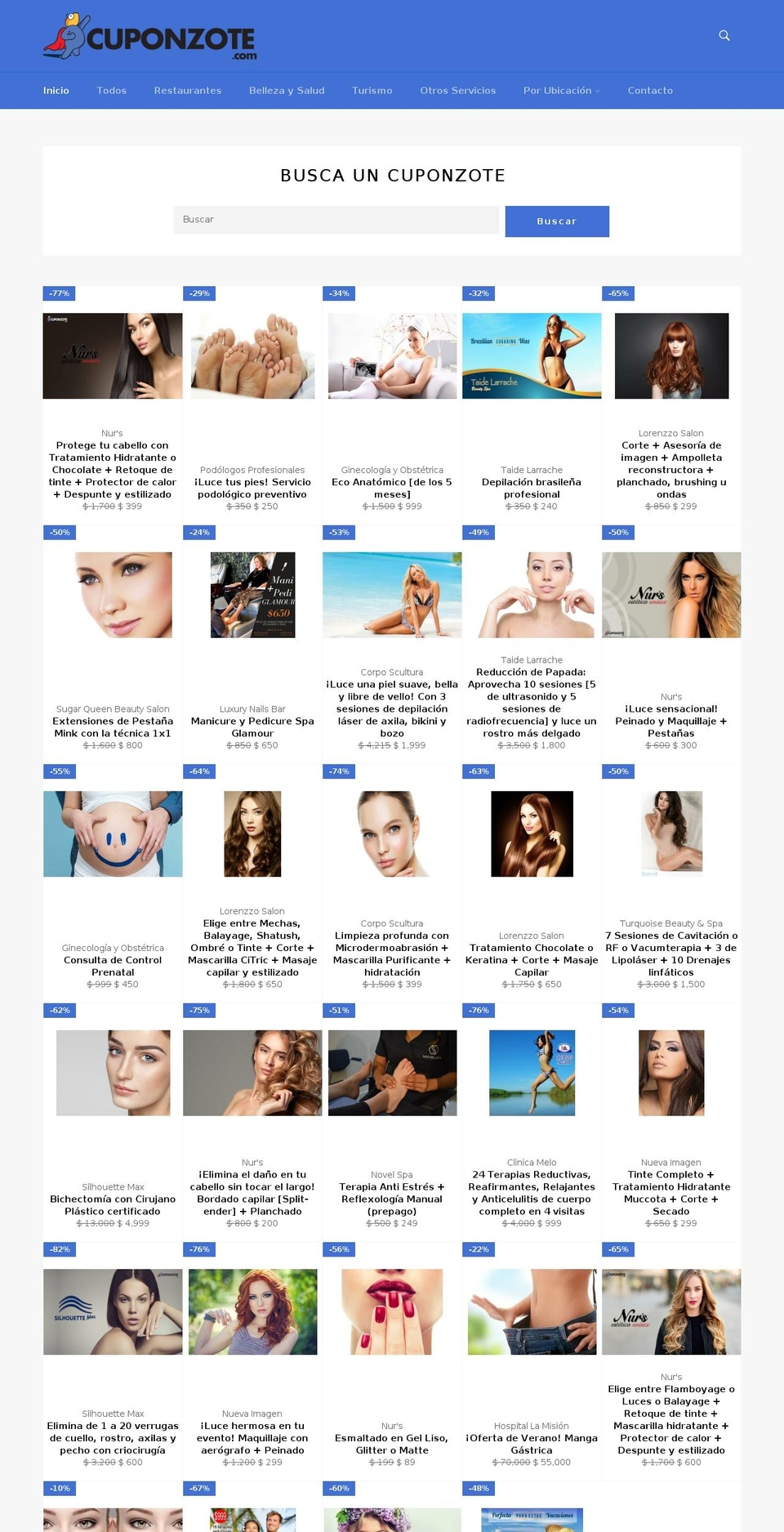 cuponzot.com — Shopify storefront screenshot