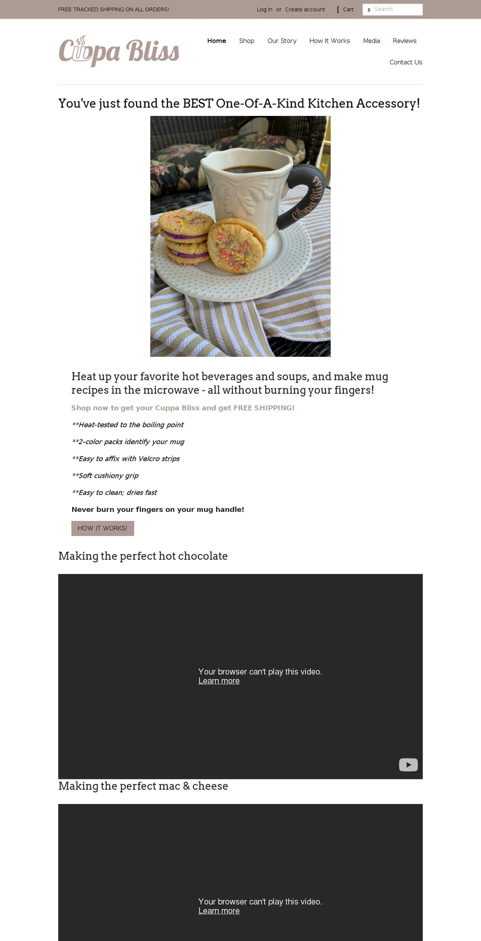 cuppabliss.com — Shopify storefront screenshot