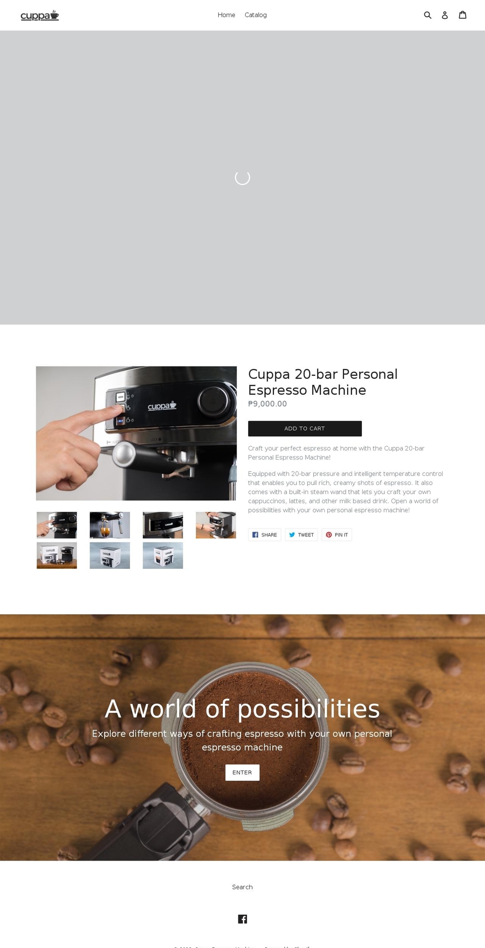 cuppaespresso.com shopify website screenshot