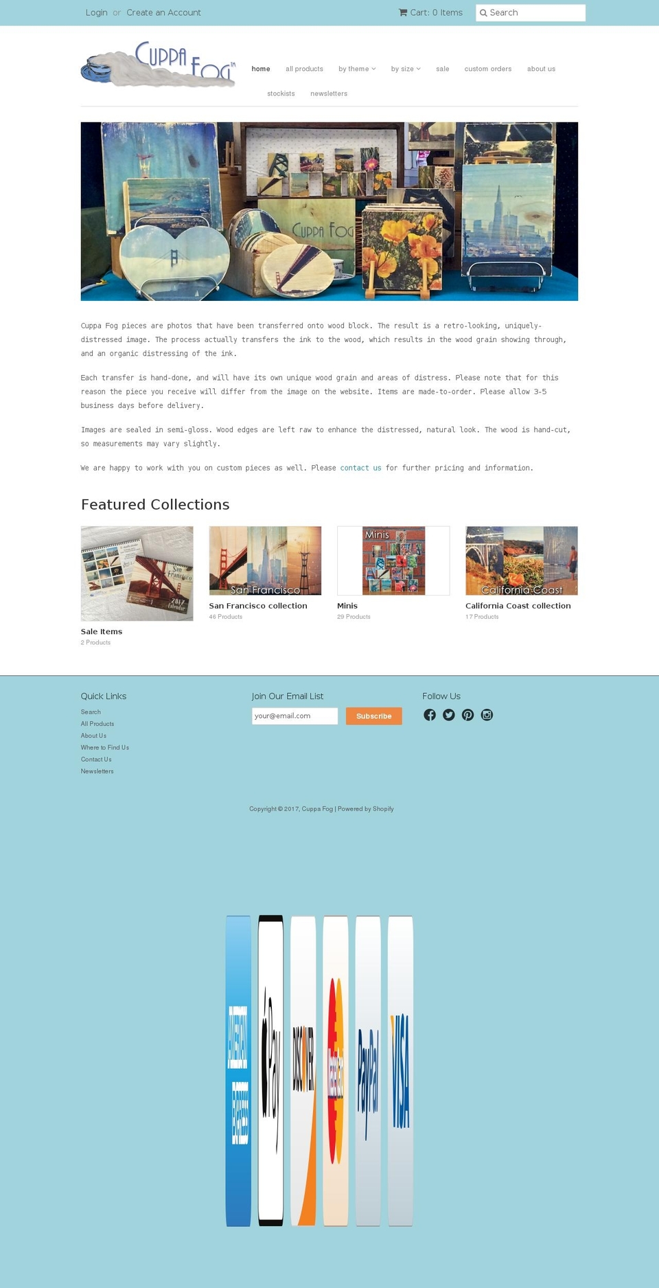 cuppafog.com shopify website screenshot