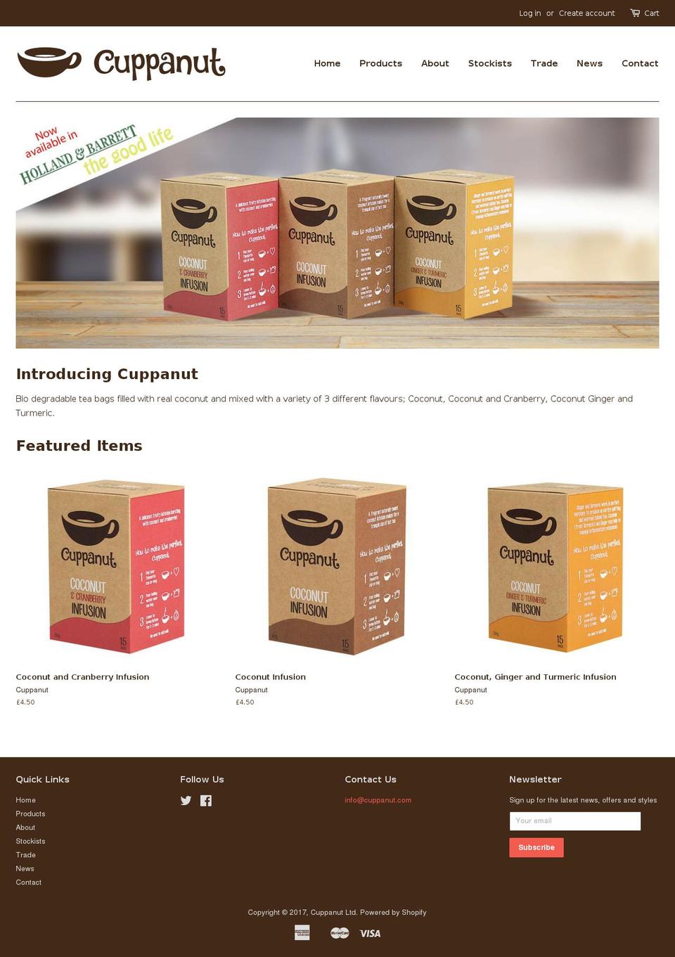 cuppanut.com shopify website screenshot