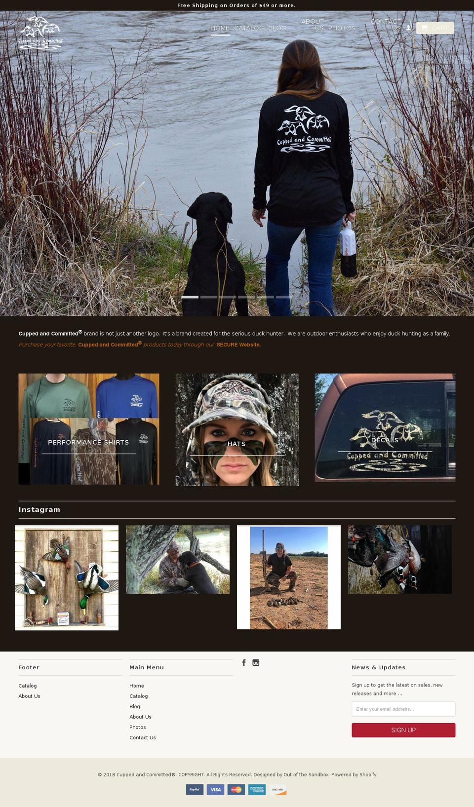 cuppedandcommittedbrand.com — Shopify storefront screenshot