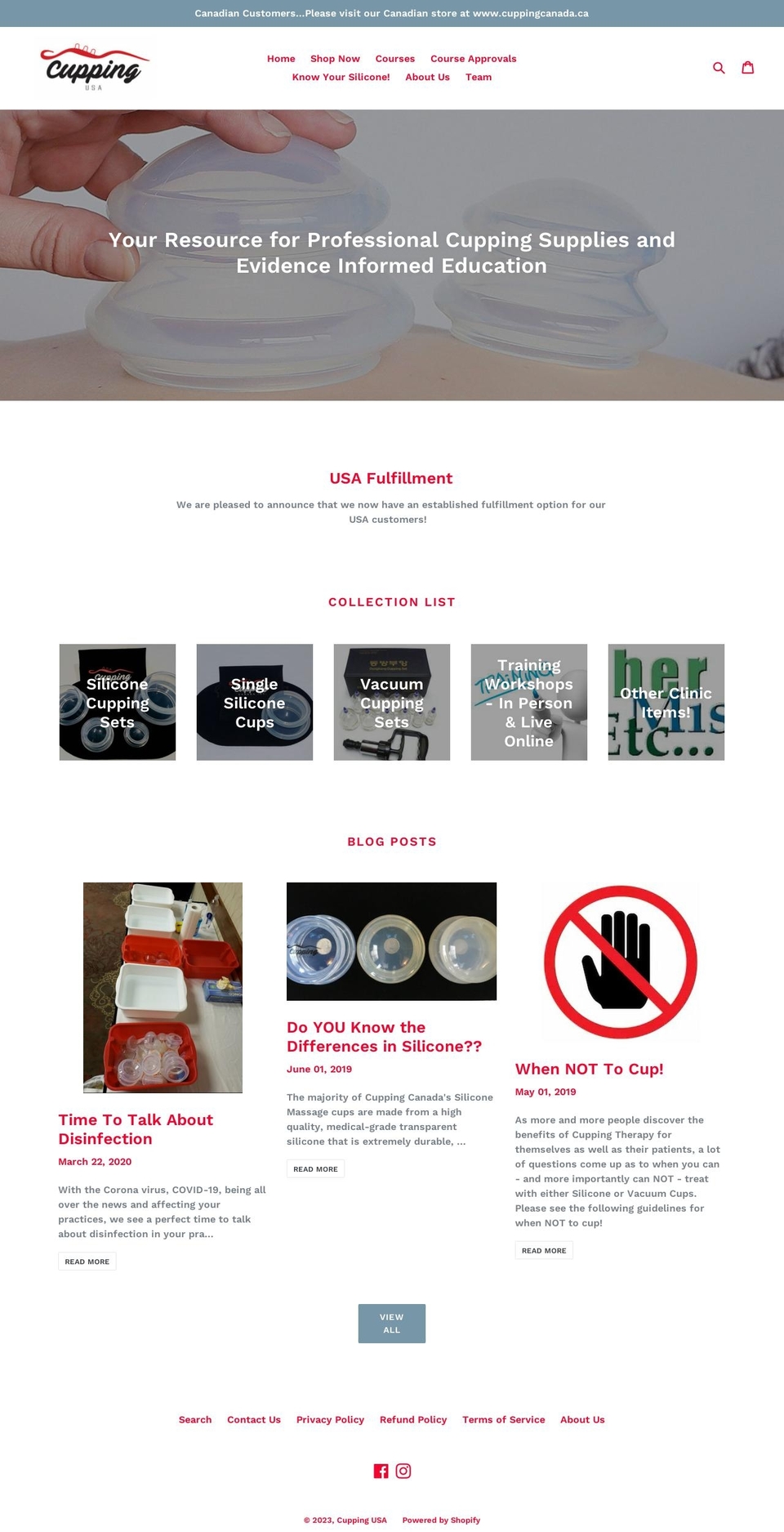 cupping-usa.com — Shopify storefront screenshot