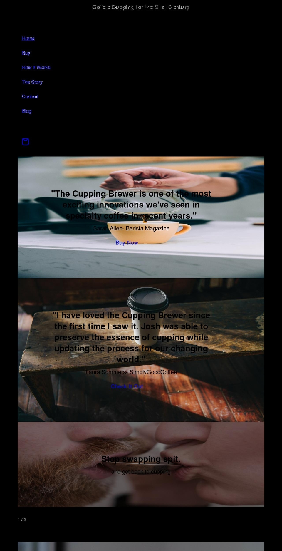 cuppingbrewer.com shopify website screenshot