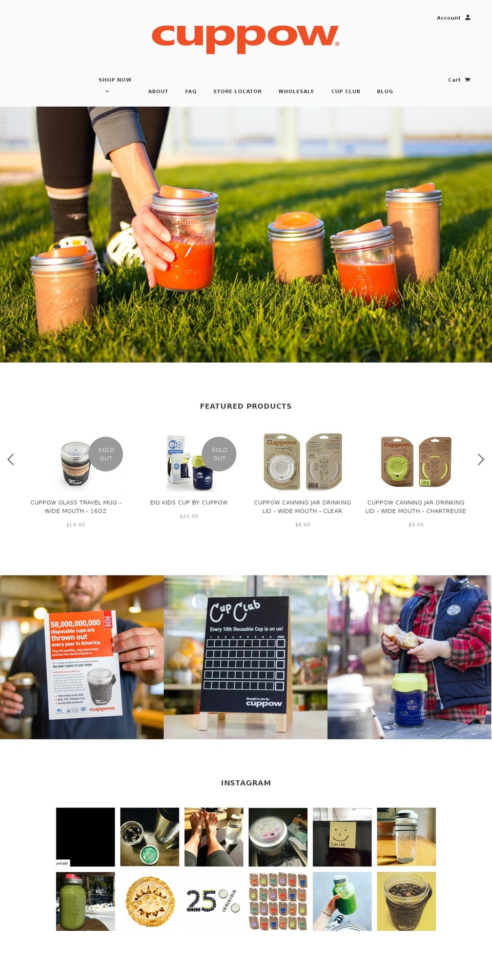 cuppow.com shopify website screenshot