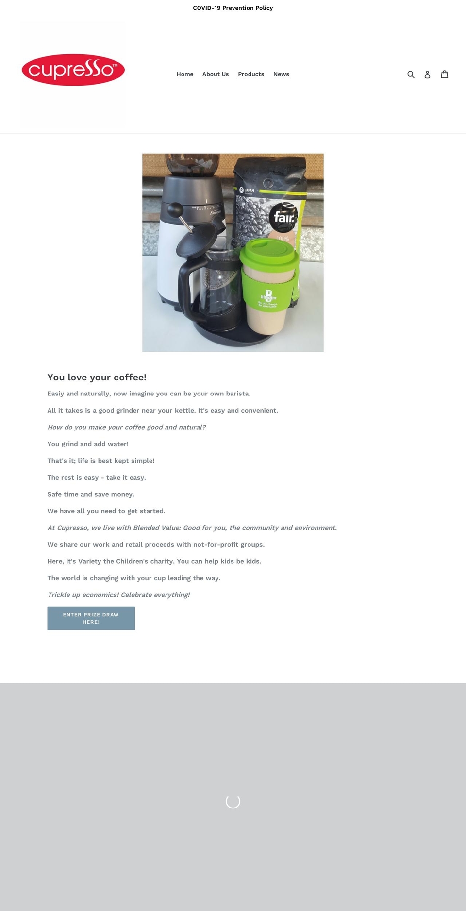 cupresso.com.au shopify website screenshot