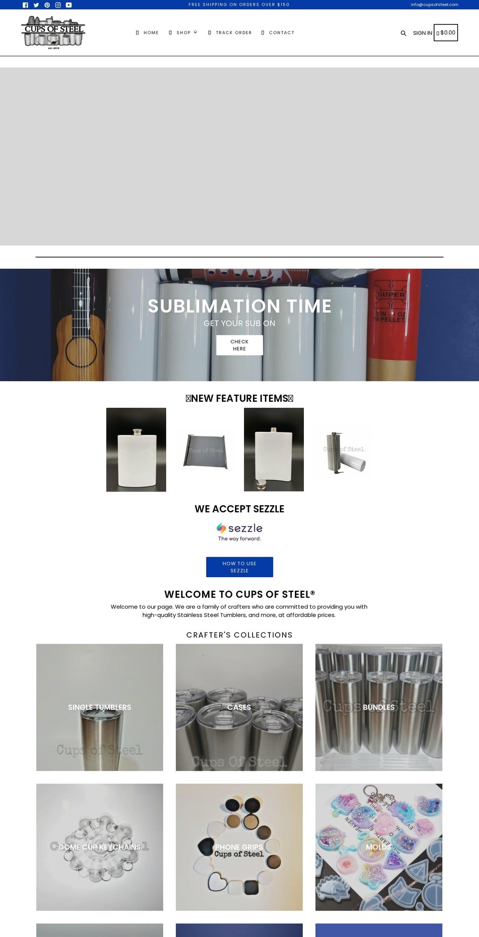 cupsofsteel.com shopify website screenshot