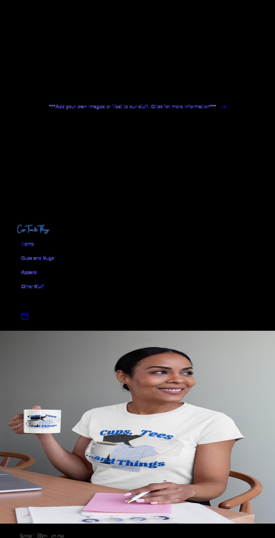 cupsteesandthings.com shopify website screenshot