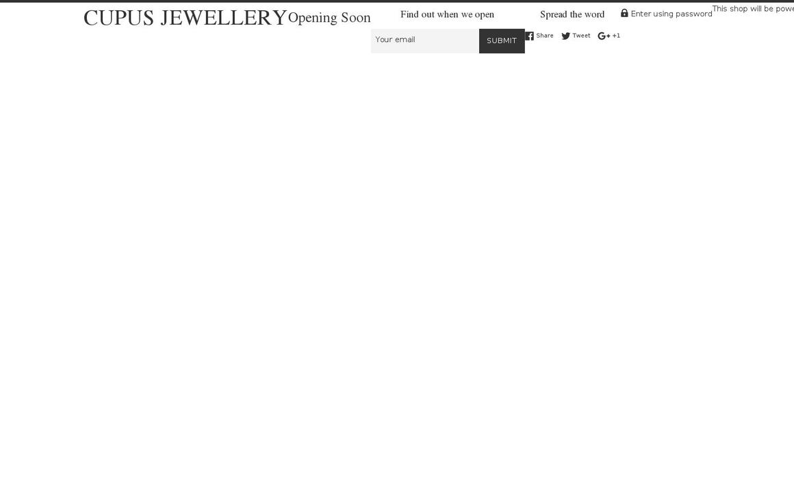 cupusjewellery.com shopify website screenshot