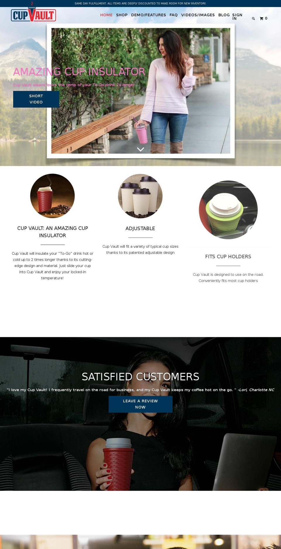 Cup Vault Theme Shopify theme site example cupvault.com