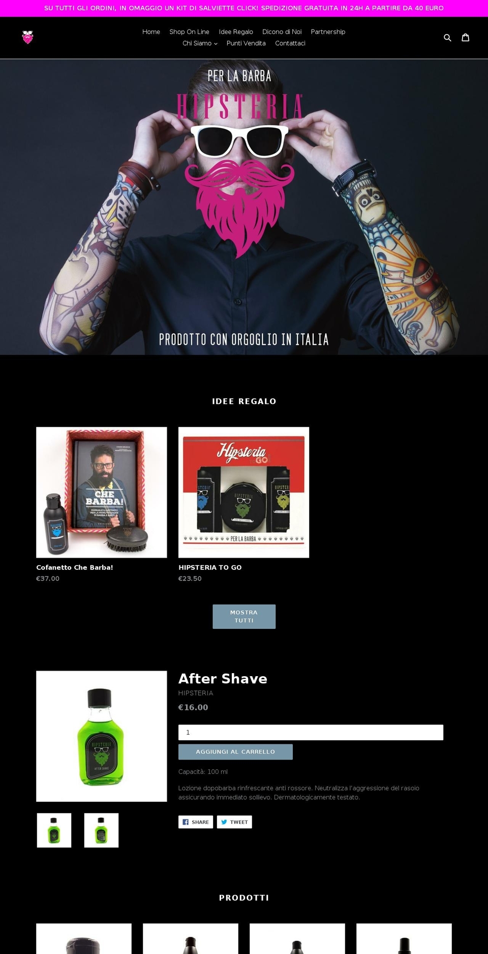 curadellabarba.com — Shopify storefront screenshot