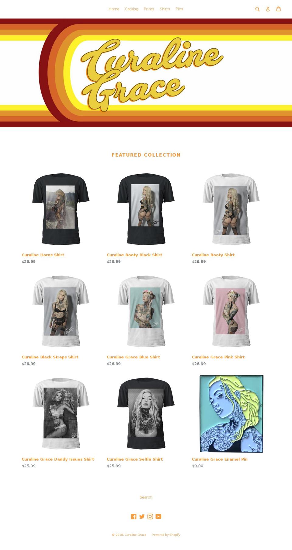 curalinegrace.com — Shopify storefront screenshot