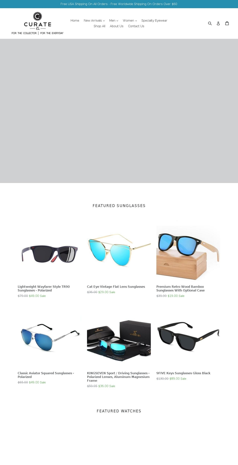 curate-co.com — Shopify storefront screenshot