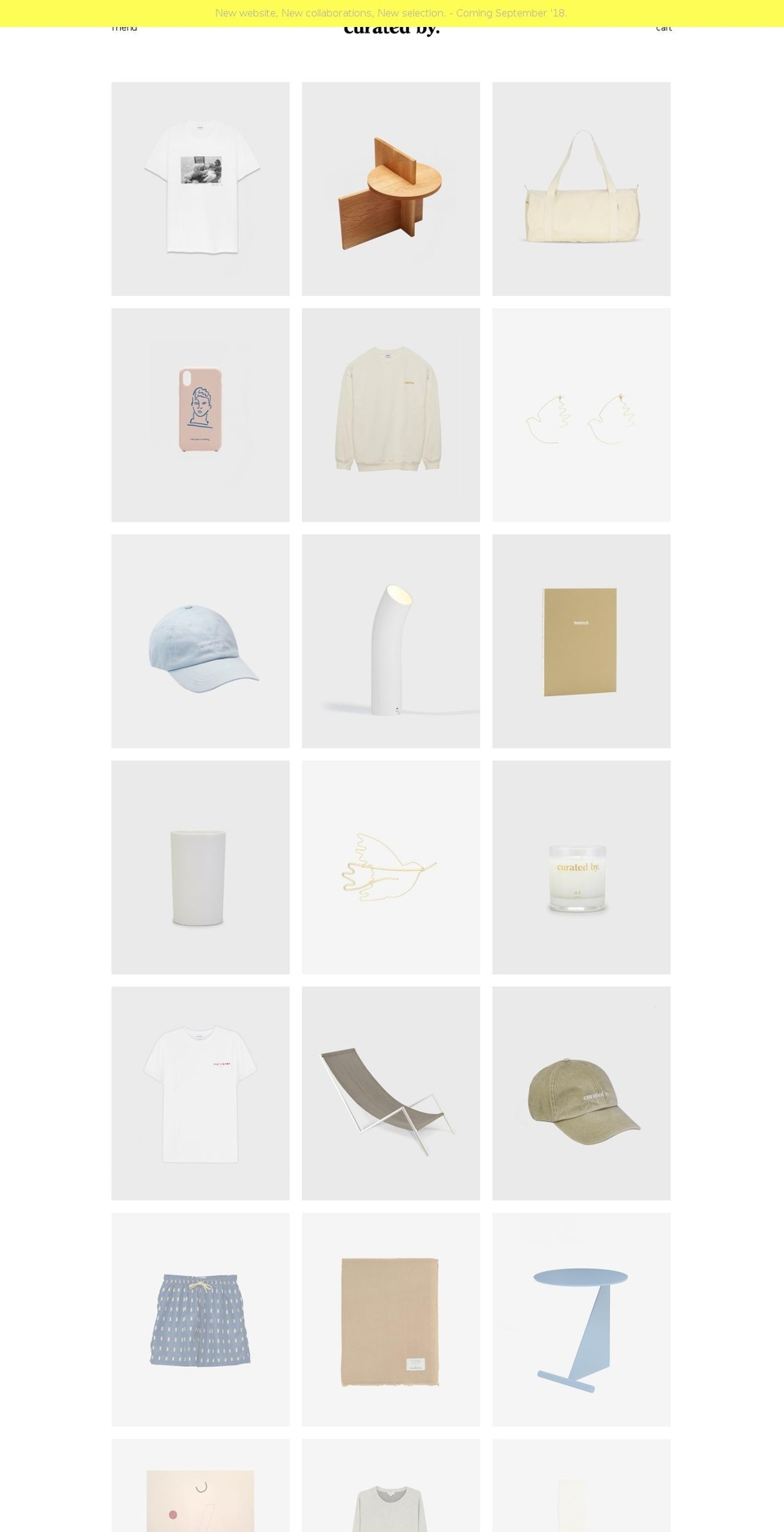 curatedbygallery.com — Shopify storefront screenshot