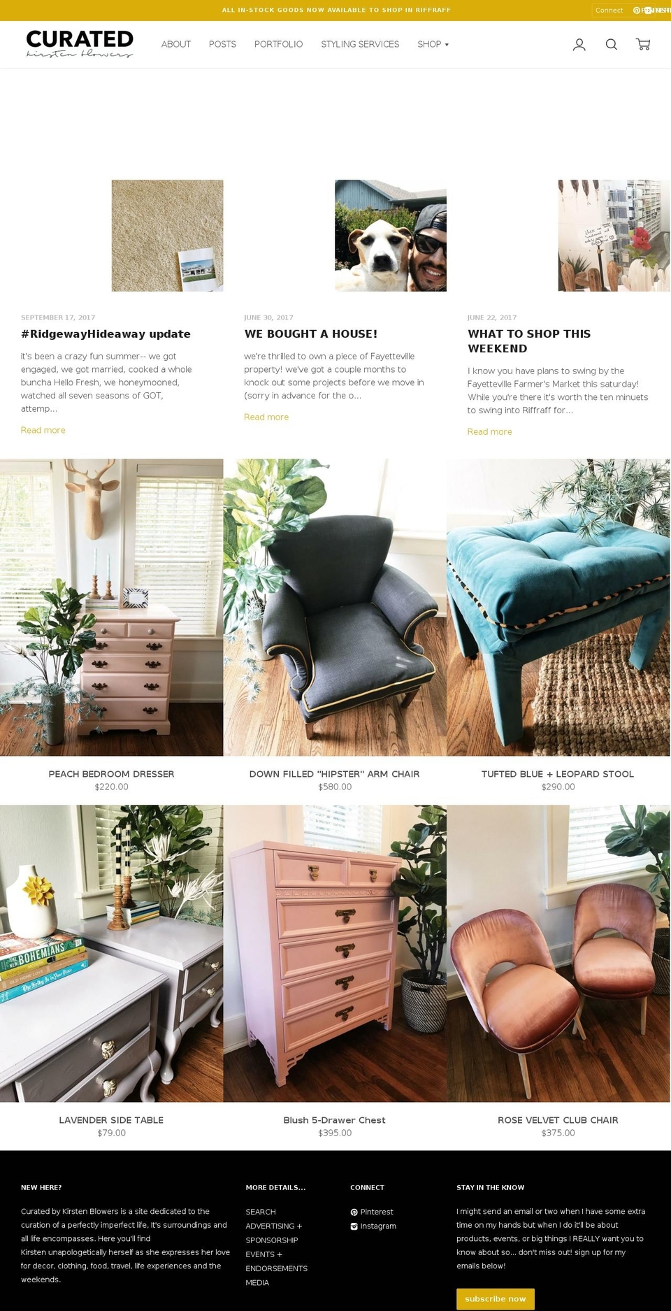 curatedbykb.com — Shopify storefront screenshot