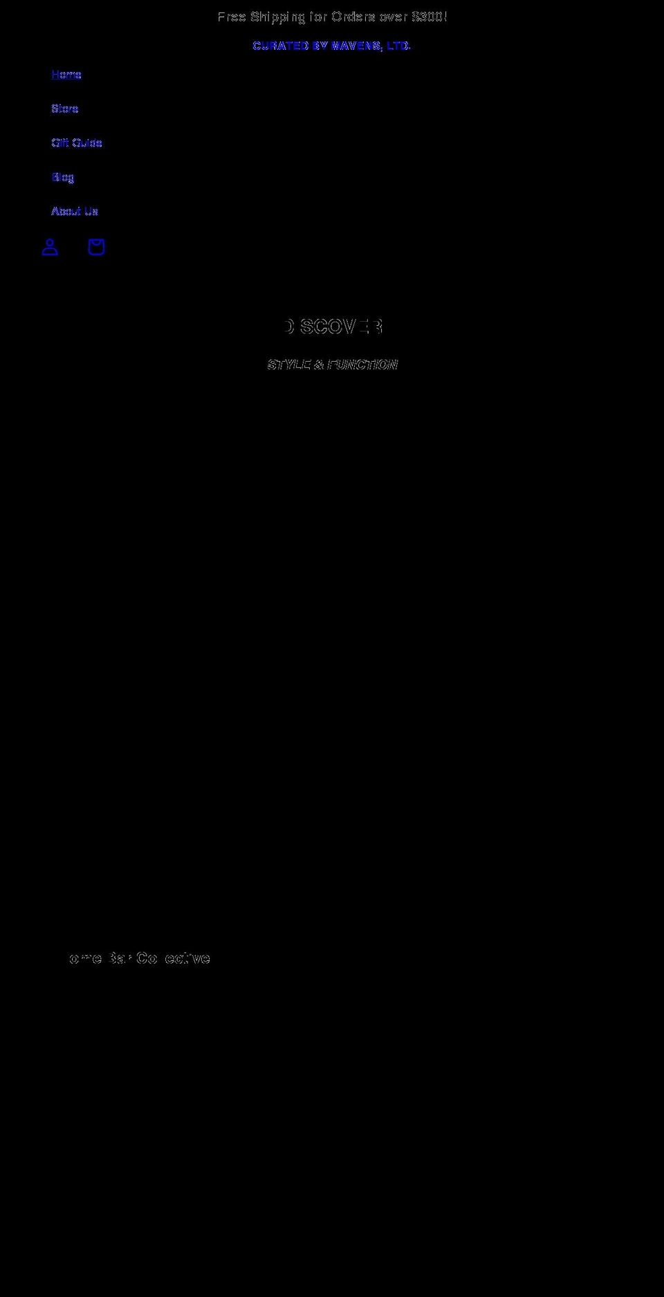 curatedbymavens.com shopify website screenshot