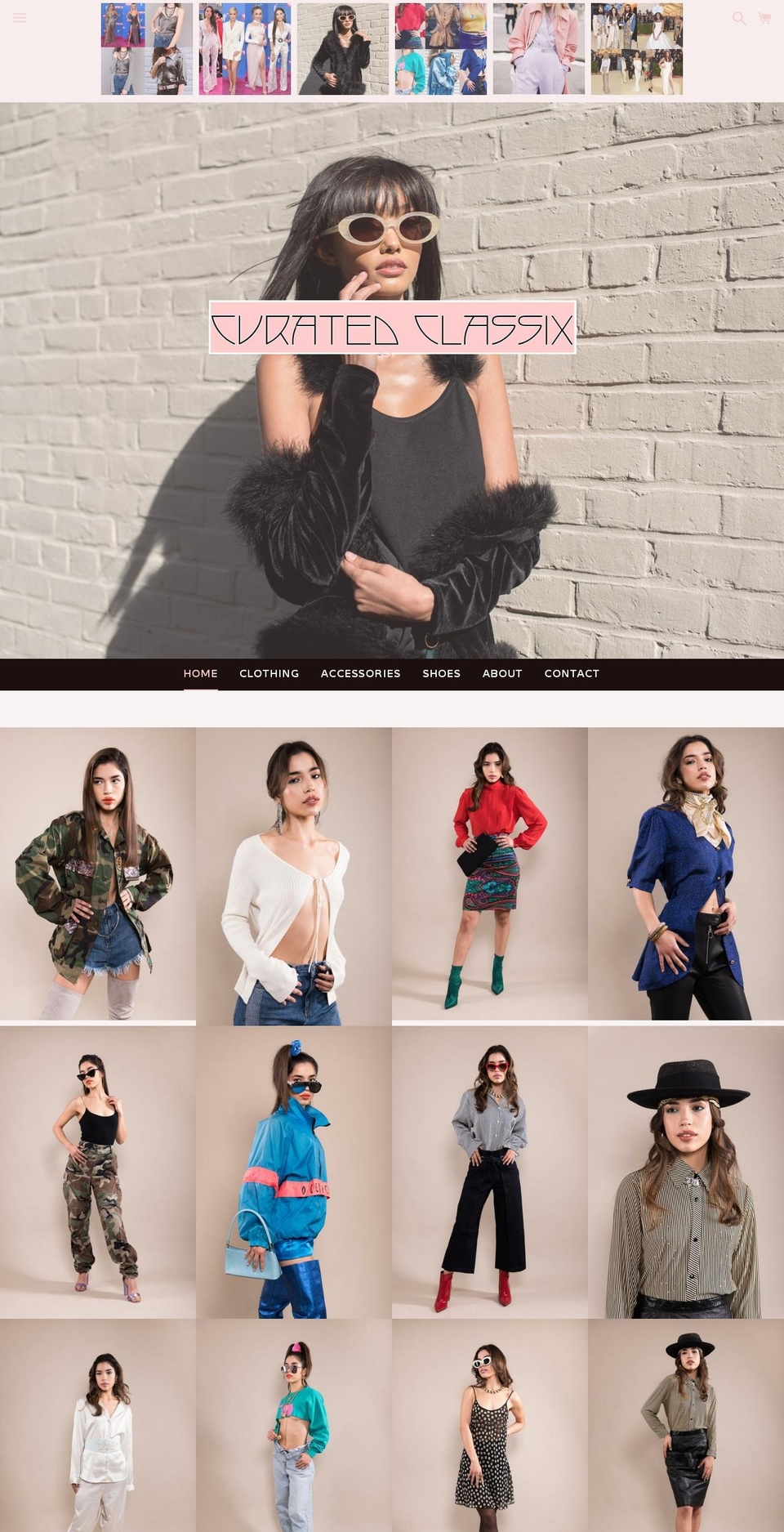 curatedclassix.com — Shopify storefront screenshot