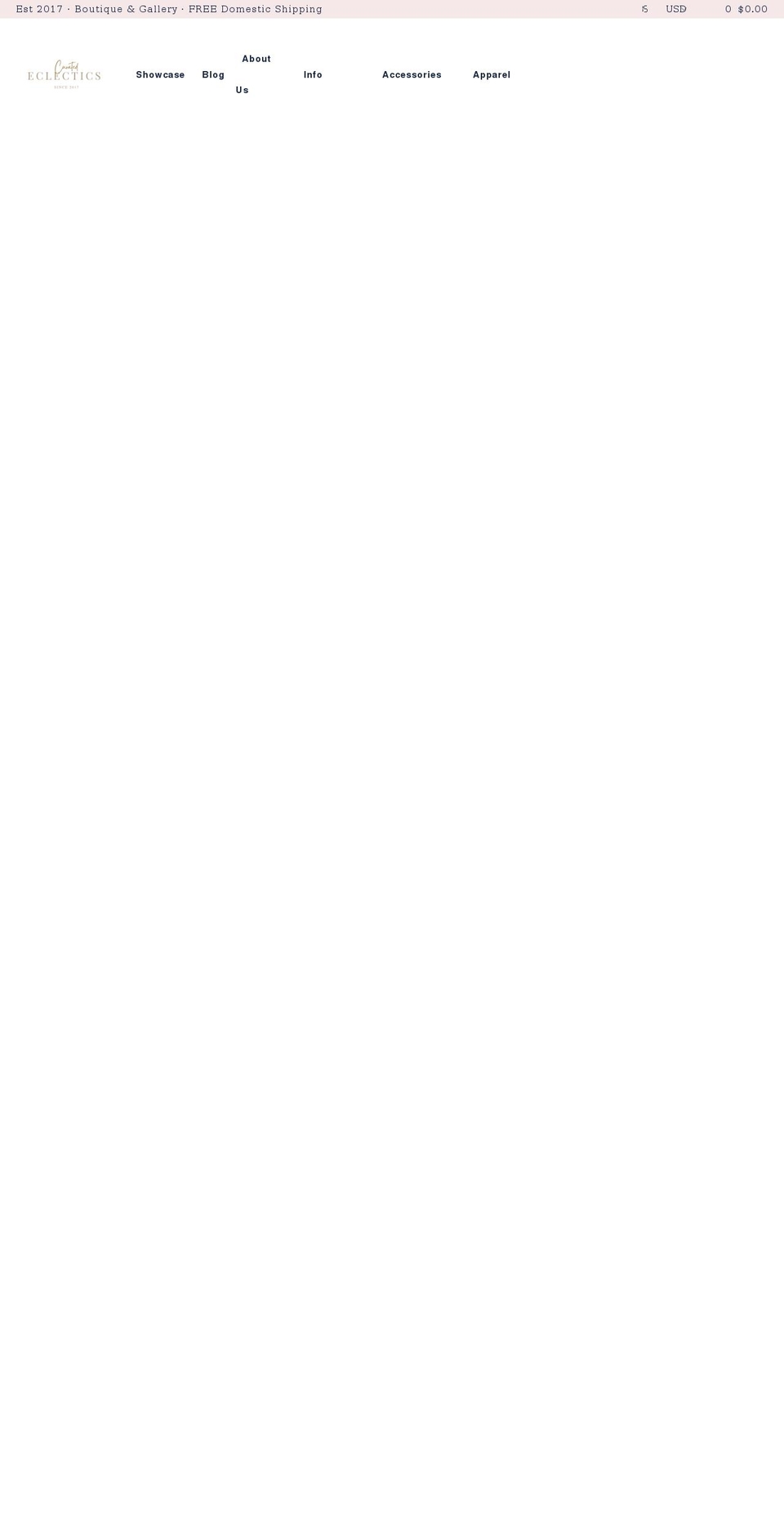 curatedeclectics.com — Shopify storefront screenshot