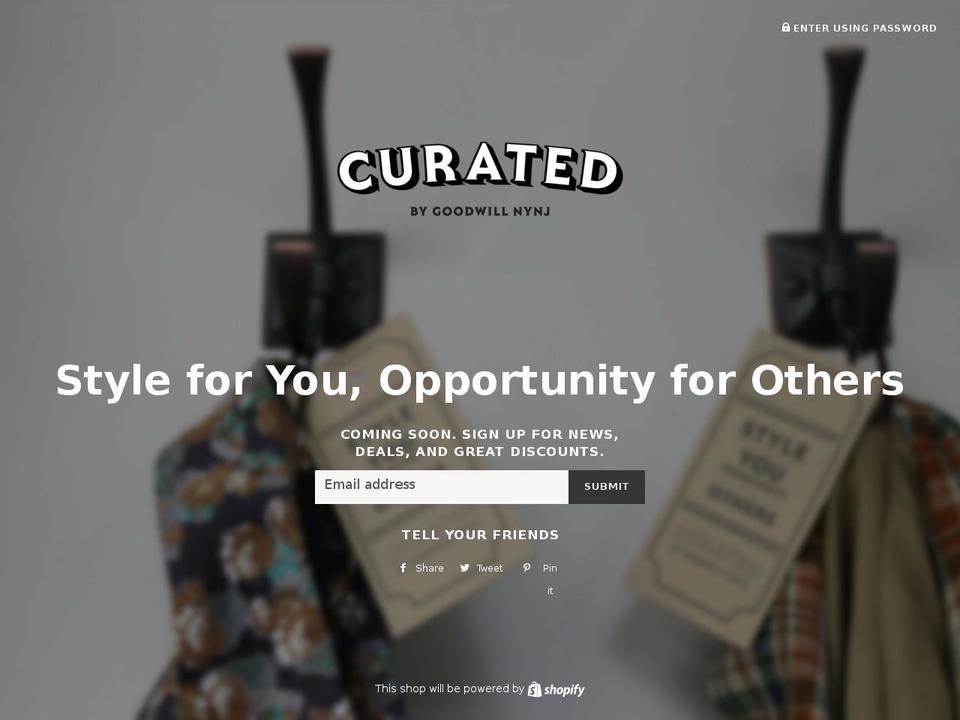 curatednow.com — Shopify storefront screenshot
