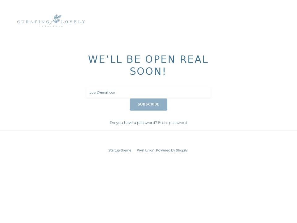curatinglovely.com — Shopify storefront screenshot