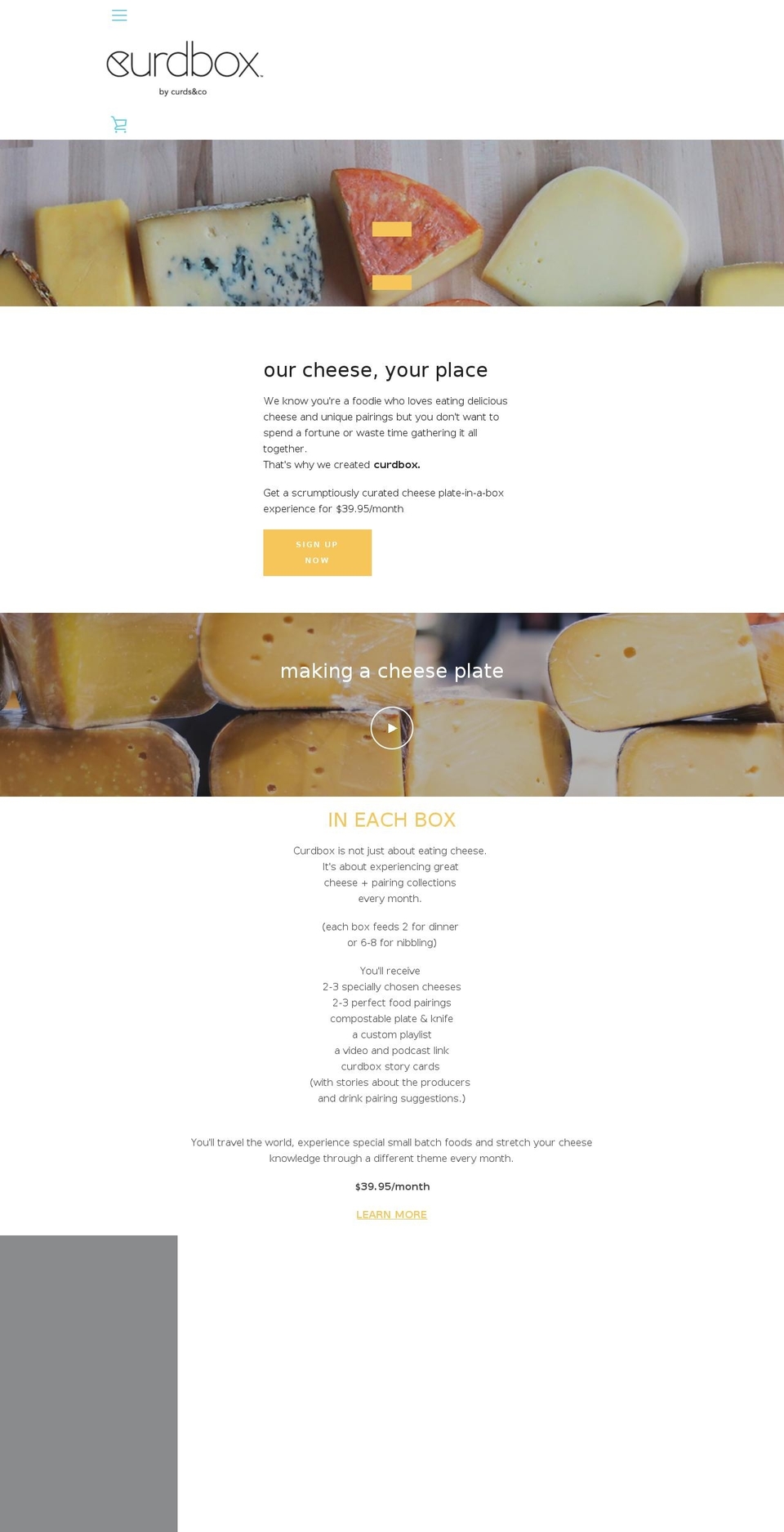 curdbox.com — Shopify storefront screenshot