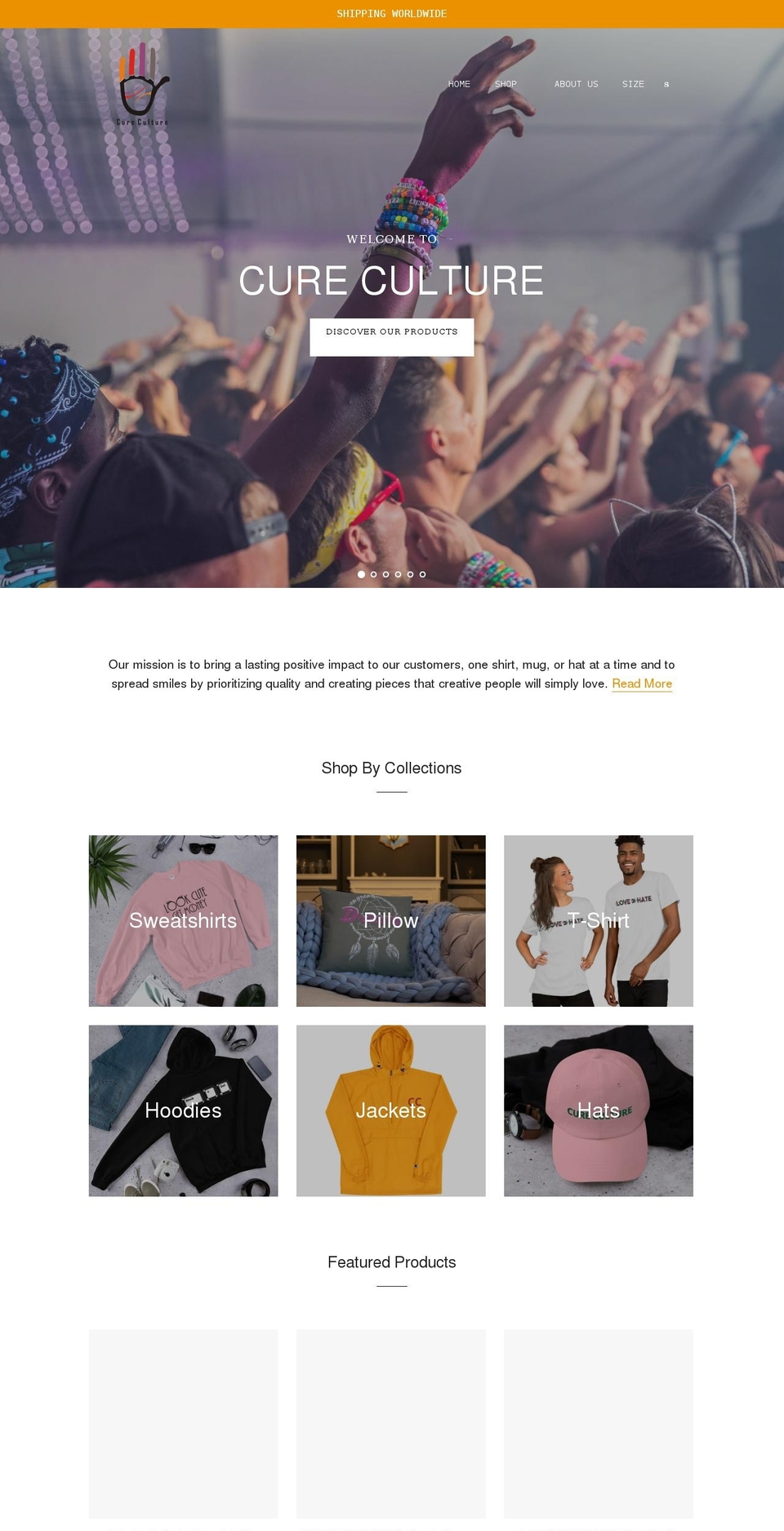 curecultureco.com shopify website screenshot