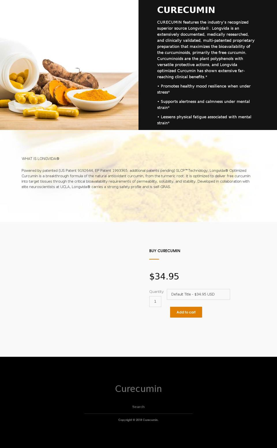 curecumin.com — Shopify storefront screenshot