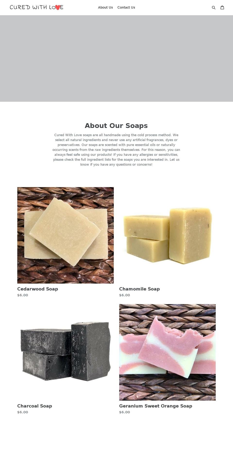 curedwithlove.com — Shopify storefront screenshot