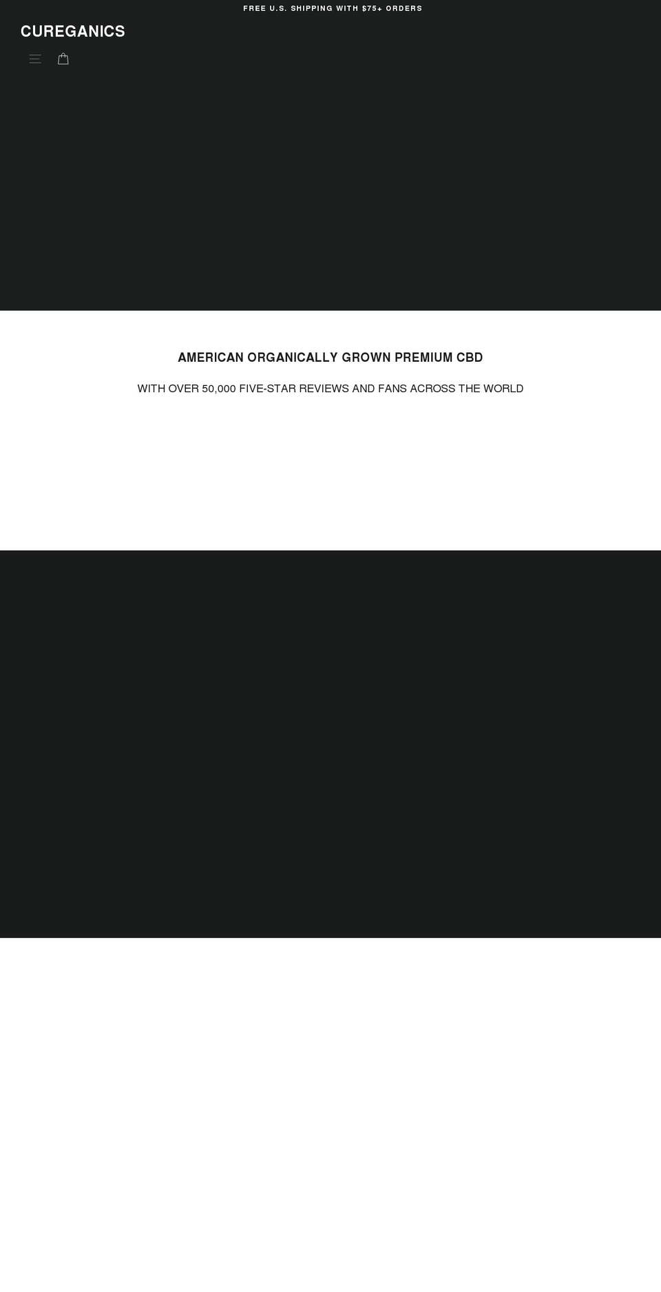 Signatures v Shopify theme site example cureganics.com