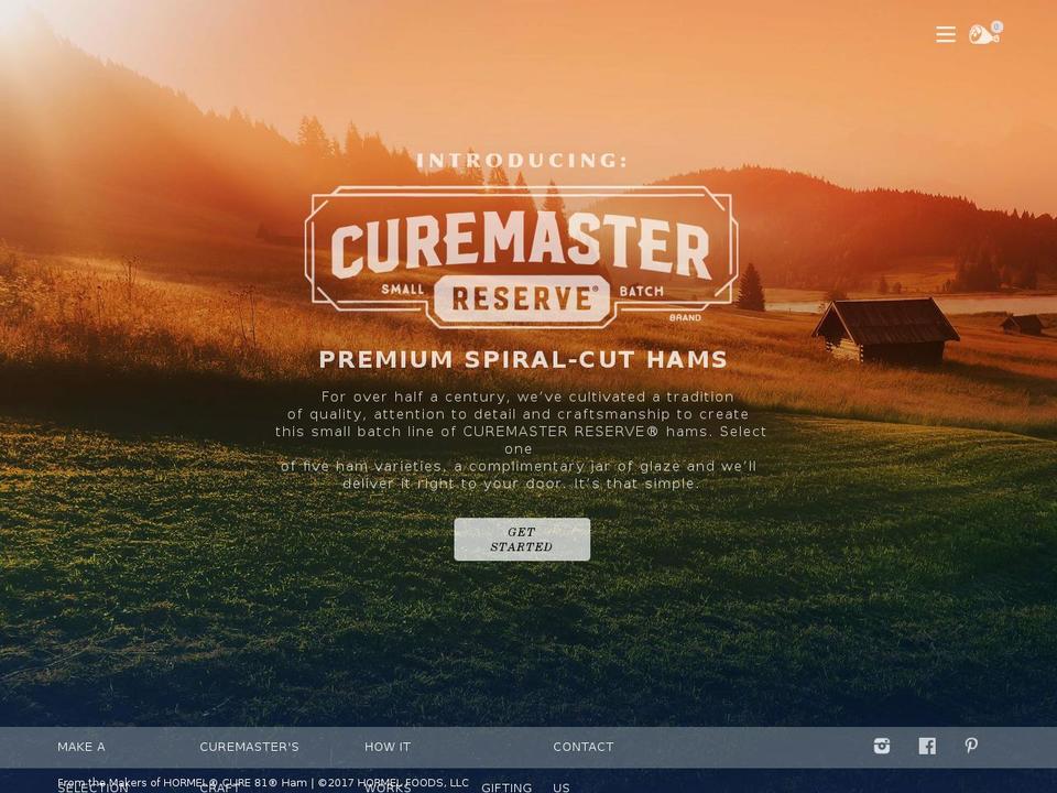 curemasterreserve.com shopify website screenshot
