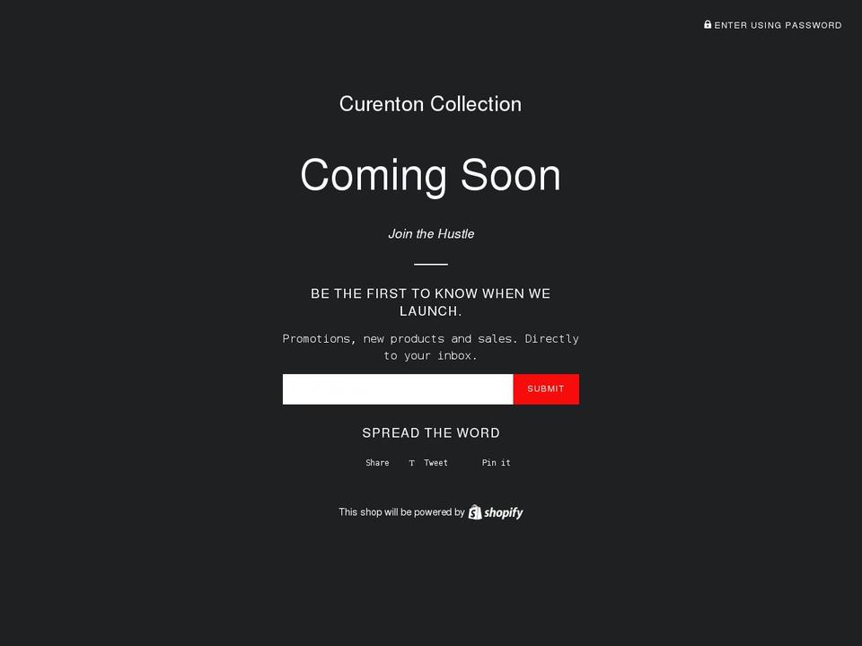 curentoncollection.com shopify website screenshot