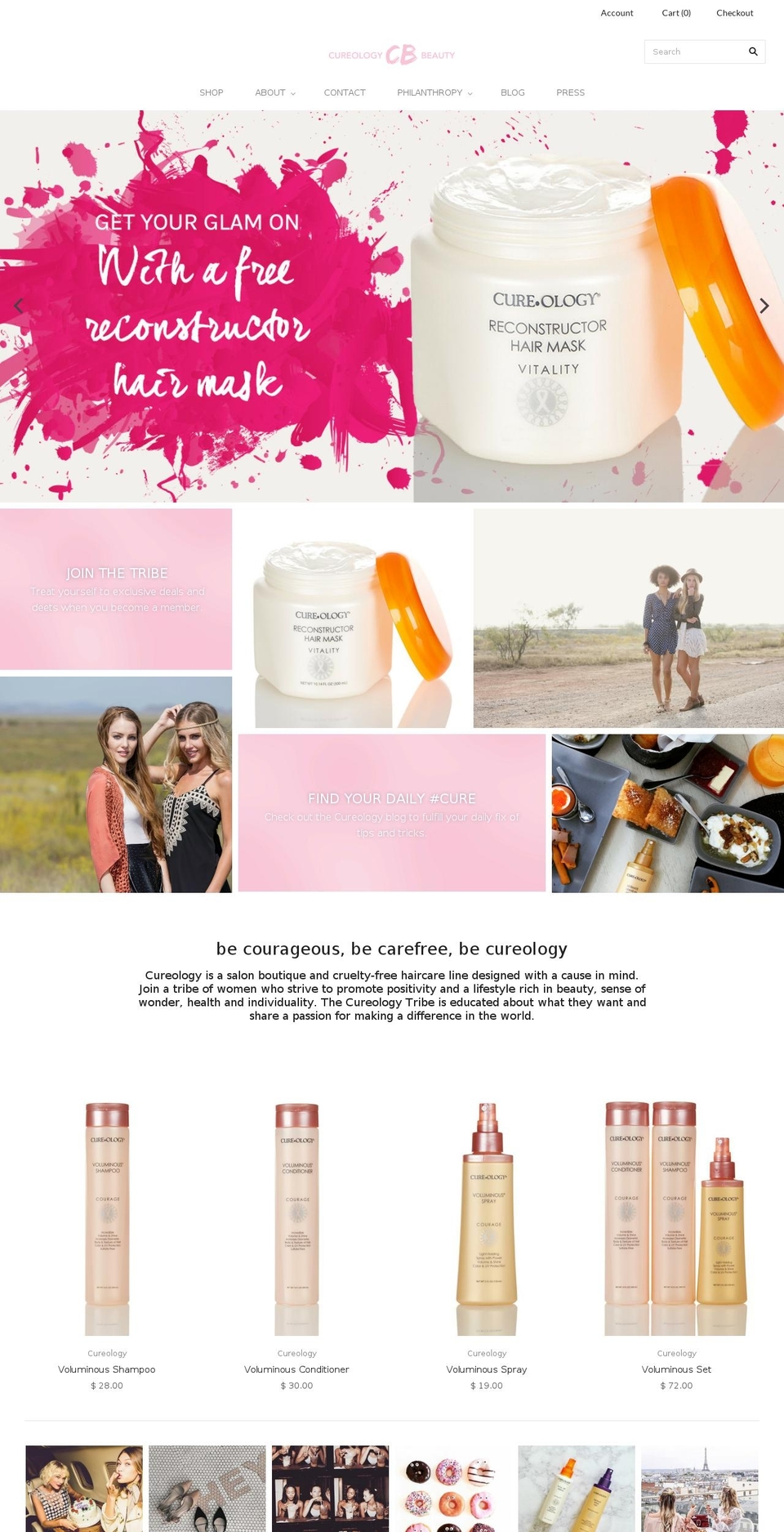 cureologybeauty.com shopify website screenshot