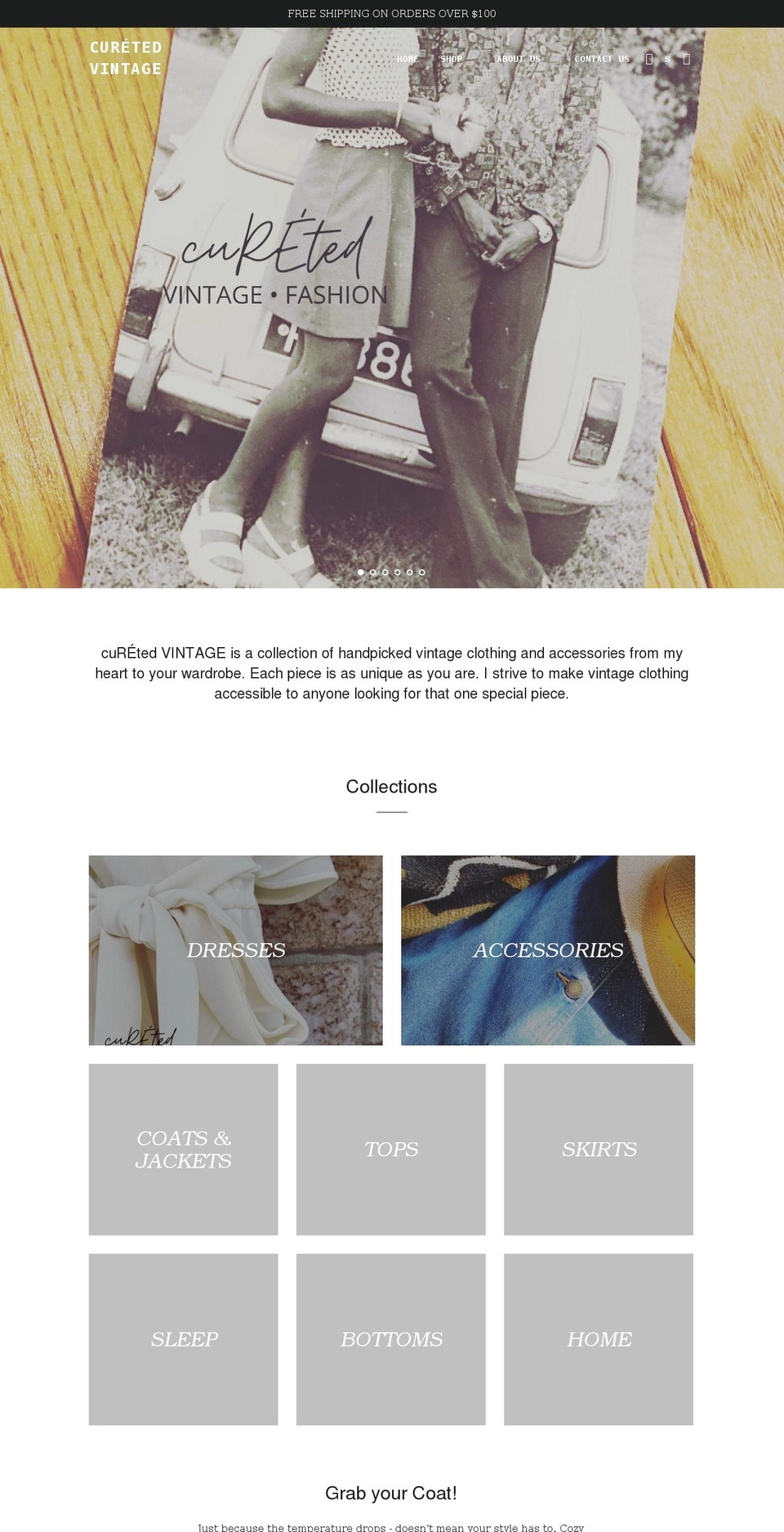 cureted.com shopify website screenshot