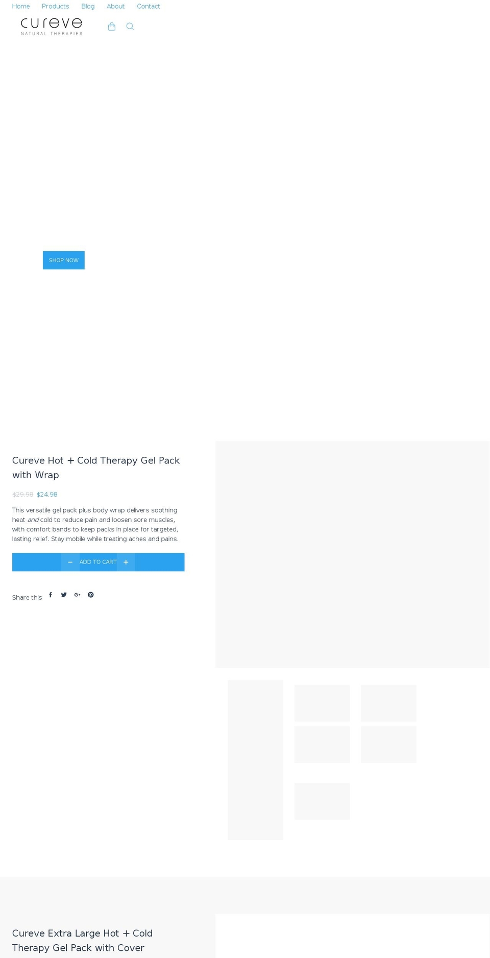 cureve.com shopify website screenshot