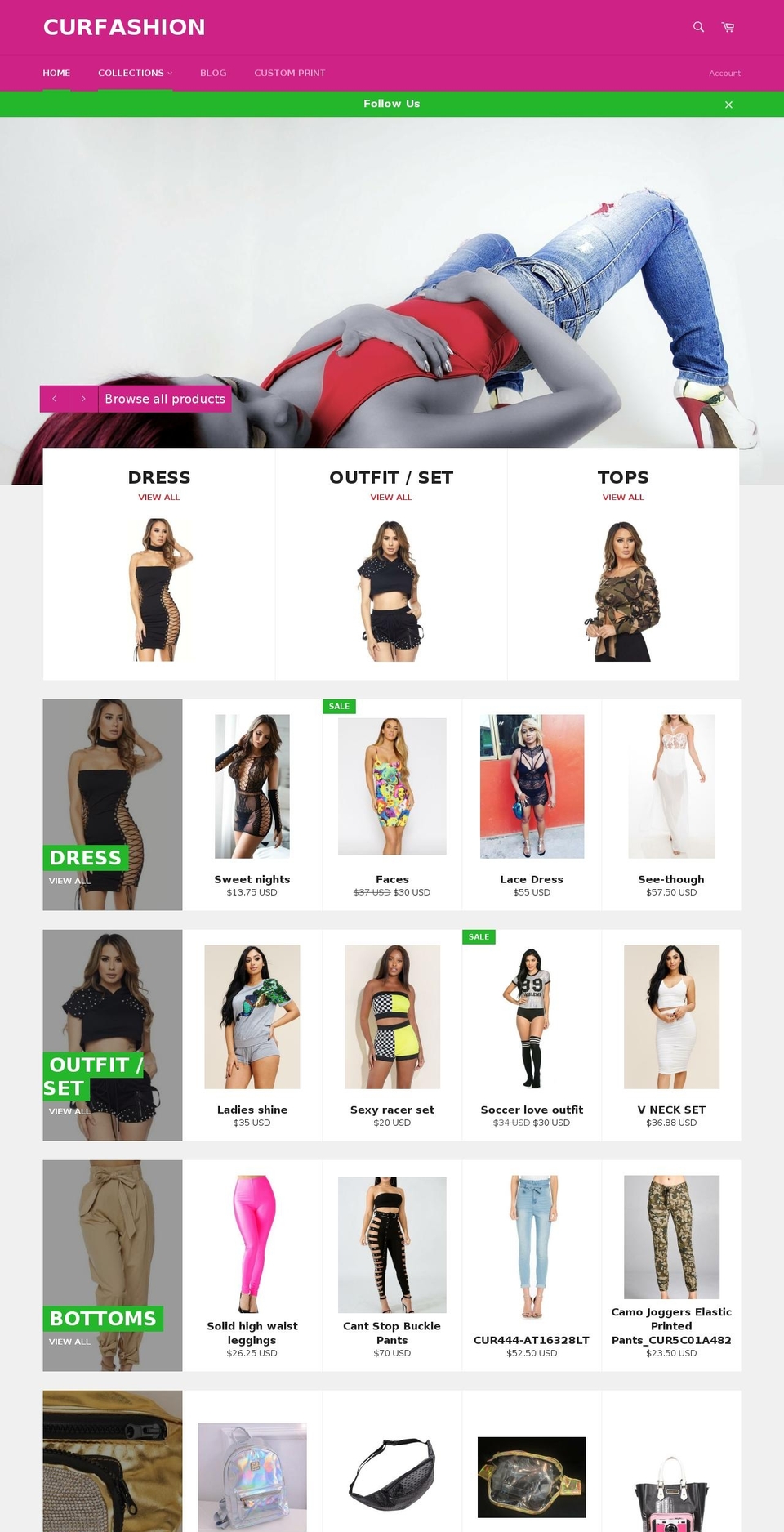 curfashion.com — Shopify storefront screenshot